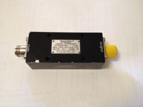 Bird 8341-200 Coax Attenuator, 50 ohm 40 watts, 20db S/N2360