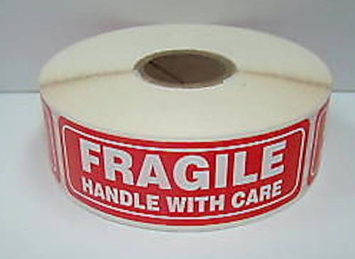 1000 Labels 1x3 FRAGILE Handle with Care Special Handling Mailing Sticker Rolls