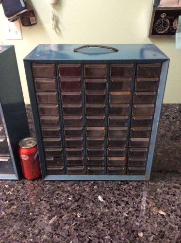 vintage STEEL AKRO MILLS rare 50 Drawer storage organizer cabinet metal screws