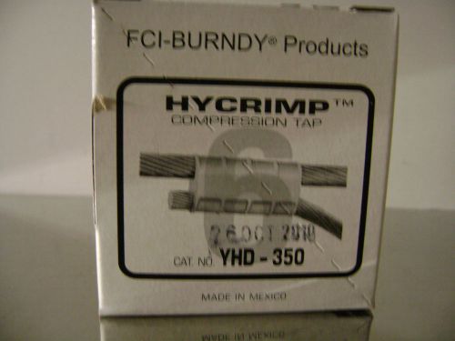 BURNDY HYCRIMP YHD-350 COMPRESSION TAP CONNECTORS 25 CT / CASE