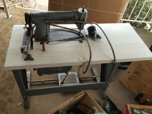 Vintage Singer 281-1 Industrial Sewing Machine w/ Table &amp; 115v Motor