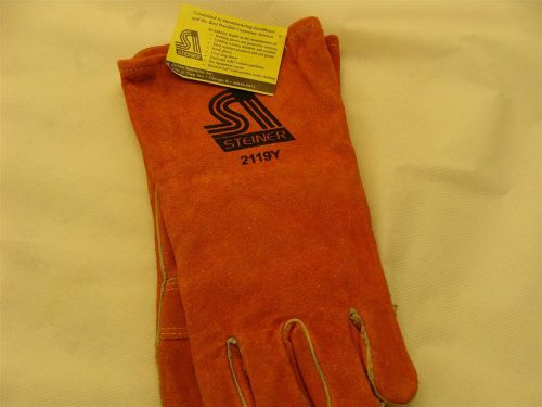 STEINER 2119Y ONE-SIZE GENERAL DUTY WELDING GLOVES NEW 1 PAIR FREE SHIP IN USA