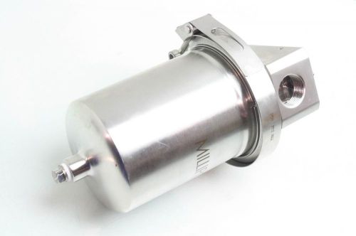 Millipore 4M1 Stainless Steel 250 PSI Filter Housing / Trap 3/4&#034; NPT Ports