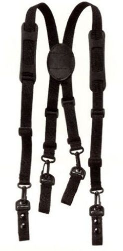 Hwc black nylon police adjustable duty belt suspenders for sale
