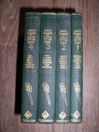 Antique 4 Volume Set Audels Plumbers and Steamfitters Guide 1925/26