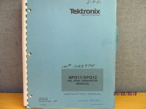 TEKTRONIX SPG11/12 PAL Sync Generator Modules Service Manual/schematics