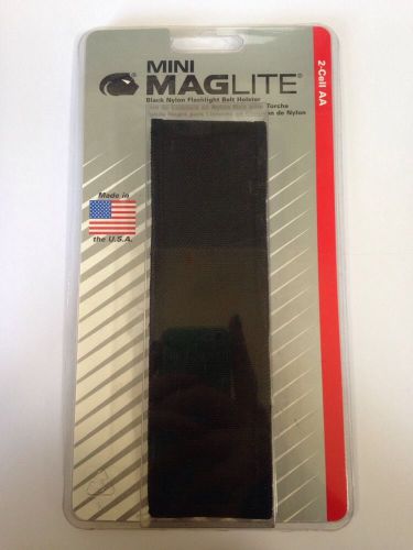 Maglite AM2A056 Black Nylon 2-Cell AA Mini-Mag Flashlight Flap Holster/Holder