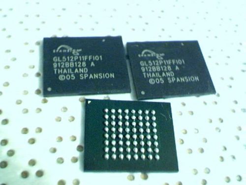3  Spansion  29GL512P11FF1020  Flash memory IC&#039;s  512MBT 110ns 64BGA
