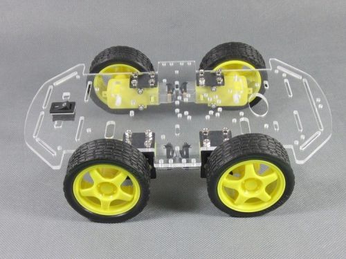 New 4wd robot smart car chassis kits car with speed encoder dc for arduino for sale