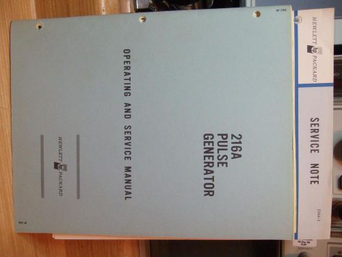 HP 216A Pulse Generator Operating and service manual