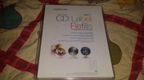 Memorex White CD DVD Disc Labels, Matte Finish. 300 Count (403) 3-1 Full