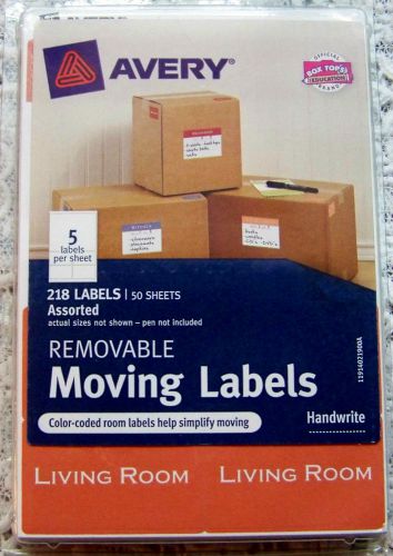 NEW ~ AVERY REMOVABLE MOVING LABELS (TWO PACKAGES) ~ NEW