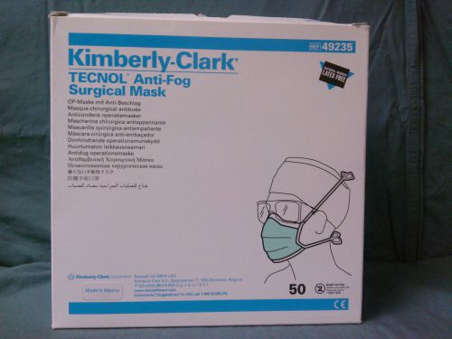 (50) Kimberly Clark Tecnol Anti-Fog Surgical Masks  REF 49235