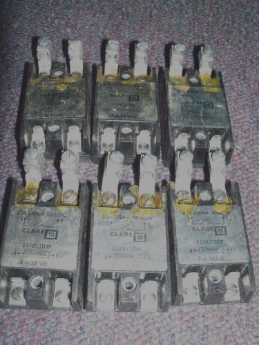 Wholesale Lot of 6 Clare Solid State Relays 25A 250 Vac 50-60Hz 3-28 Vdc Xtended