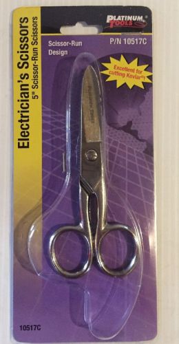 Platinum tools 5&#034; scissor-run electrician&#039;s scissors (new) for sale