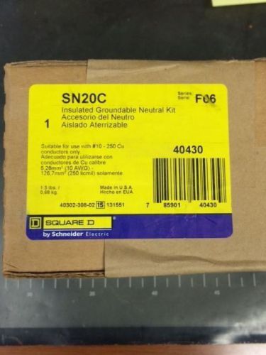 SQUARE D SN20C INSULATED GROUNDABLE NEUTRAL KIT