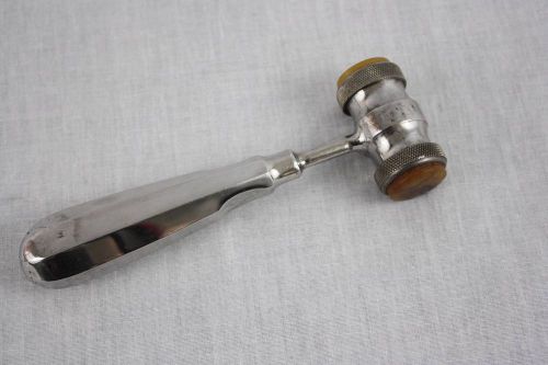 Vintage Dental Mallet Tarno 1 USA 6 ounces  Stainless 1 Piece handle