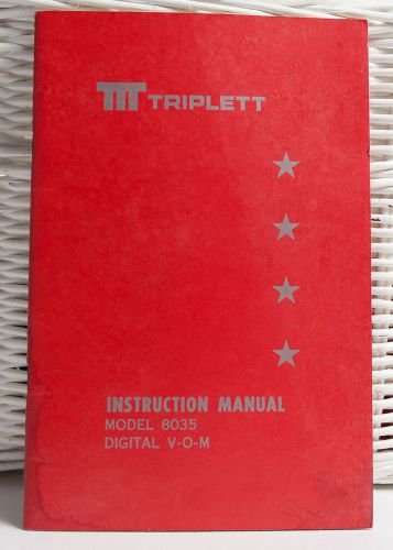 Triplett Digital VOM Meter 8035 Original Instruction Manual