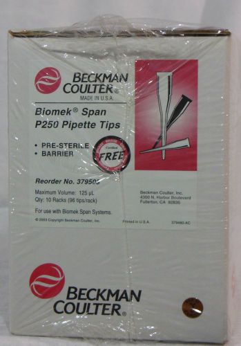 Beckman Coulter 379503 125ul Biomek Span-8 P250 Tips Pre-sterile w Barrier x960