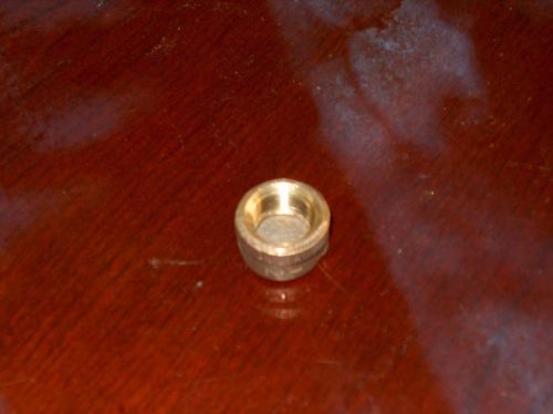 Pipe fitting connector - brass 1/2&#034; diameter npt female cap end cover for sale