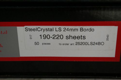 Unibind Cover Unopened 50 pieces - Steel Crystal  24mm Bordeaux 25200LS24BO