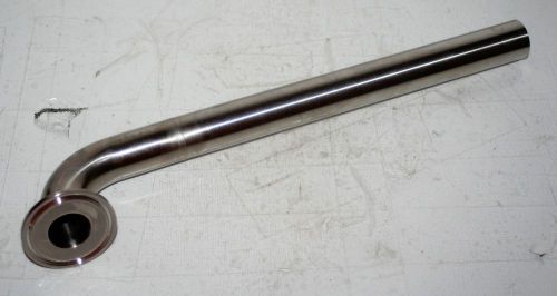 1&#034; OD (13&#034; Long) SS 316 Butt Weld/Sanitary 90 Deg. Pipe Section