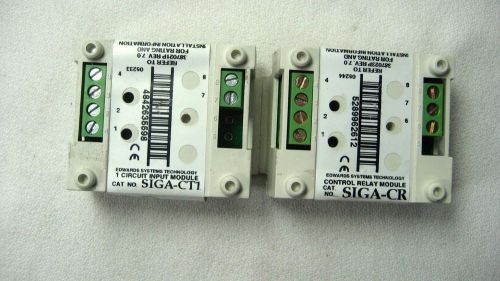Lot of 2 Edwards 1ea SIGA-CR and 1ea SIGA-CT1  Control Relay Module