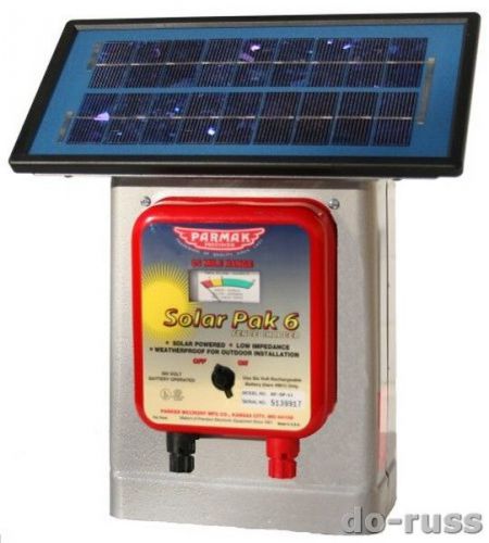 Solar electric fence charger reliable powerful outdoors low impedance 6 volts for sale