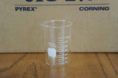 Pyrex corning glass 150ml low form graduated griffin beaker 1000-150 for sale