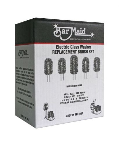 Bar Maid BRS-1722 5 Piece Replacement Glass Washer Brush Set