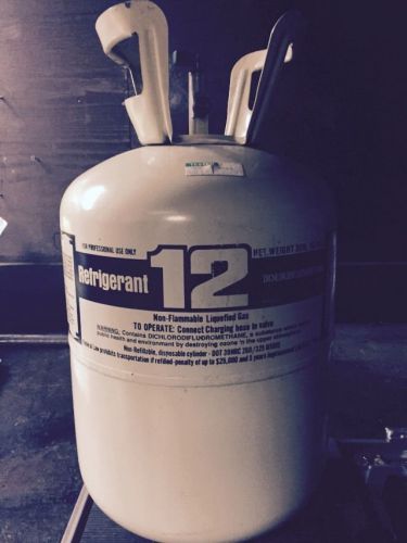 R-12 tank of virgin r-12 freon 30 lb 4 pounds missing for sale