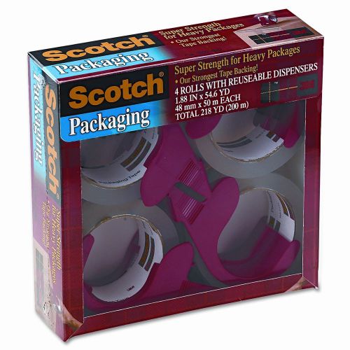 Scotch® Heavy Duty Packaging Tape, 4/Pack