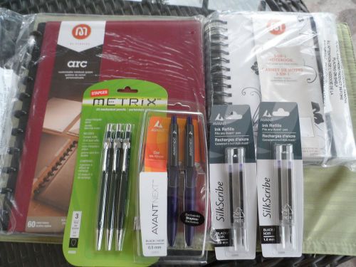 1 Customizable Leather  Burgundy NOTEBOOK OFFICE SUPPLY LOT