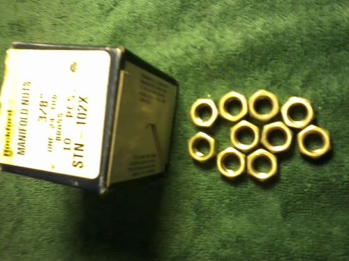 Rockford STN-102X 3/8&#034; UNF 24 THD Brass Nuts 10 Pieces