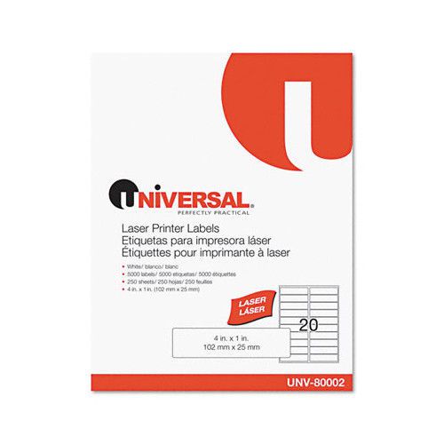 Universal® Laser Printer Permanent Labels, 5000/Box