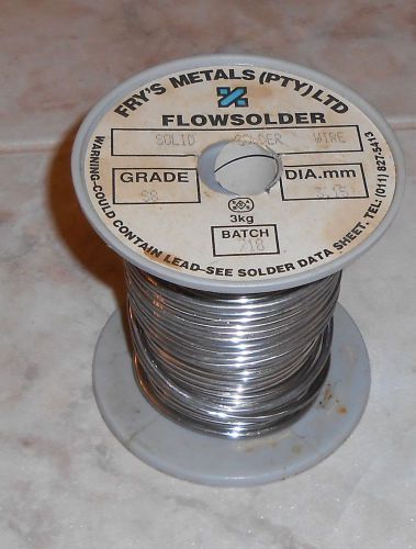 Fry&#039;s Metals Flowsolder 4.7 pounds solder 3.15mm grade 88