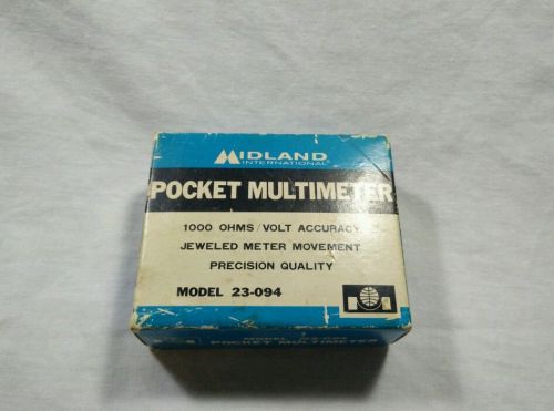 Vintage MIDLAND POCKET MULTIMETER 1000 OHMS/Volt Accuracy Model 23-094 ~NEW