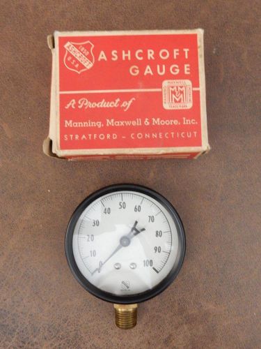 Pressure Gauge Industrial Ashcroft Steampunk Vintage 0-100psi
