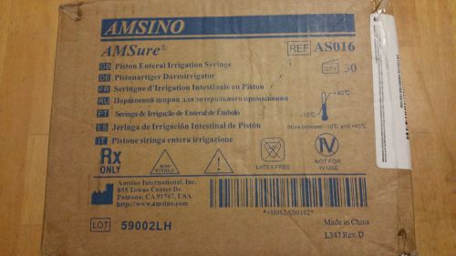 Amsino AmSure Piston Enteral Irrigation Pole Syringes REF AS016 * NEW * SEALED *
