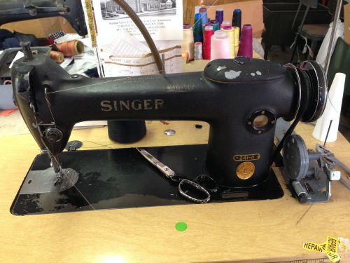 SINGER 244-11 Single needle industrial sewing machine w/stand