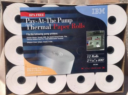 IBM Pay at the Pump Thermal Paper Rolls 12 Count 2 5/16 x 400