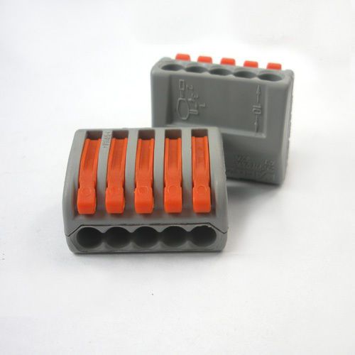 New 2x diy intensity en 32a 5 pin wire spring connector clamp terminal blocks for sale