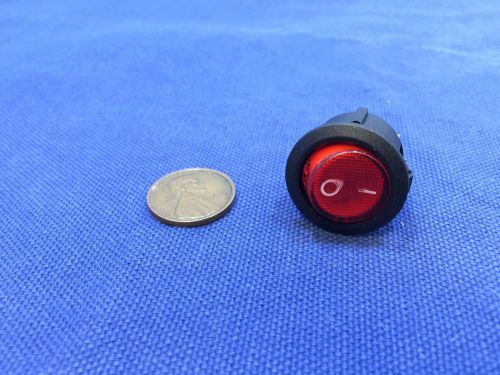 1x ac 6a 250v red light on off spst round button boat car auto rocker switch b18 for sale