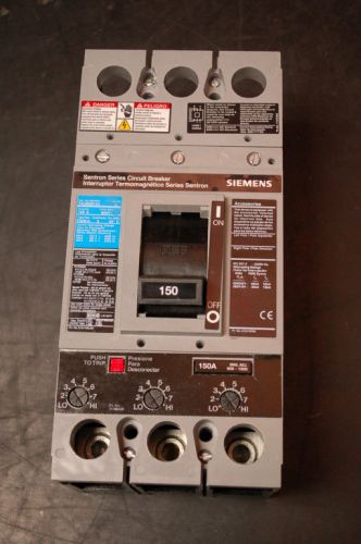 Siemens fxd63b150 sentron series circuit breaker (3ph/150a) for sale