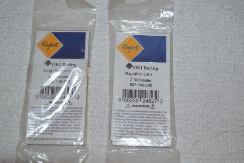 LOT OF 2 COMFORT OKI BERING  WELDING  MAGNIFYING LENS  DIOPTER 2.00 CHEATERS