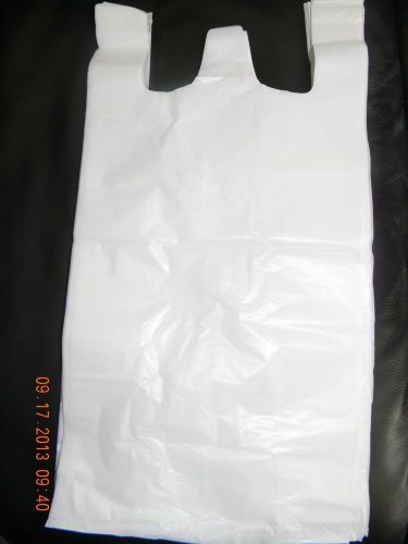 Plastic Bags/Grocery Bags/T-Shirt Bags-8x4x16-/13mic-White-1000 counts