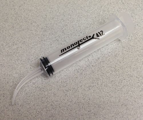 MONOJECT 10EA 12cc CURVED Tip Syringes 12ml DENTIST Syringe Only No Needle