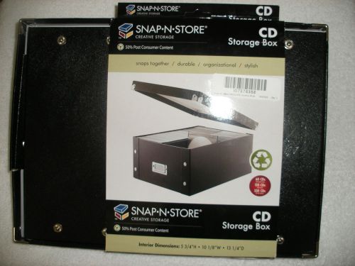 Double Wide CD DVD Boxes Storage Organizer Holders Office Box Snap-N-Store