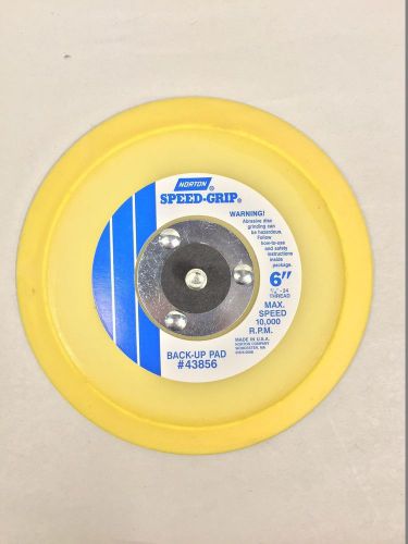 6&#034; genuine norton speed grip back up pad for fiber discs 43856 usa shipping for sale