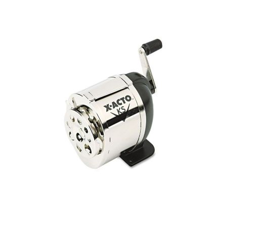 X-ACTO Manual Pencil Sharpener Table or Wall Mount Black and Chrome1031